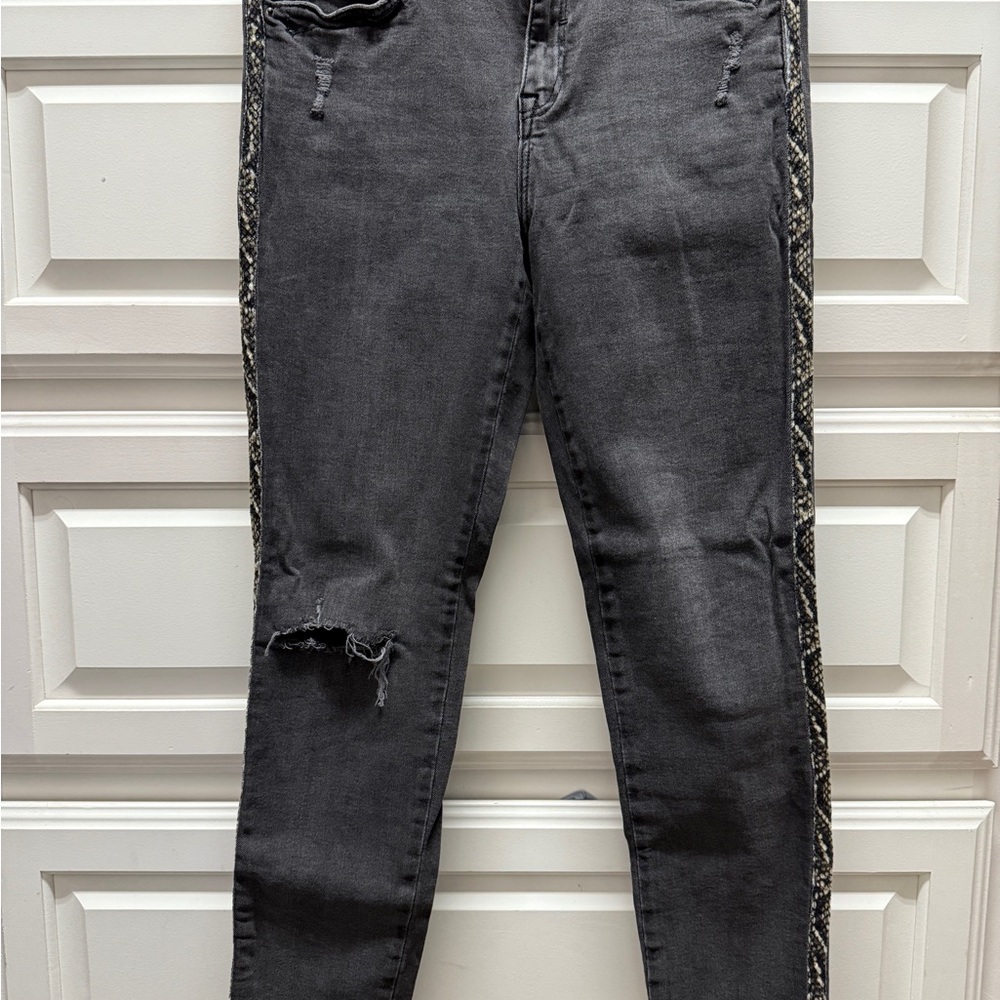 Zara Gray Jeans with Side Detail